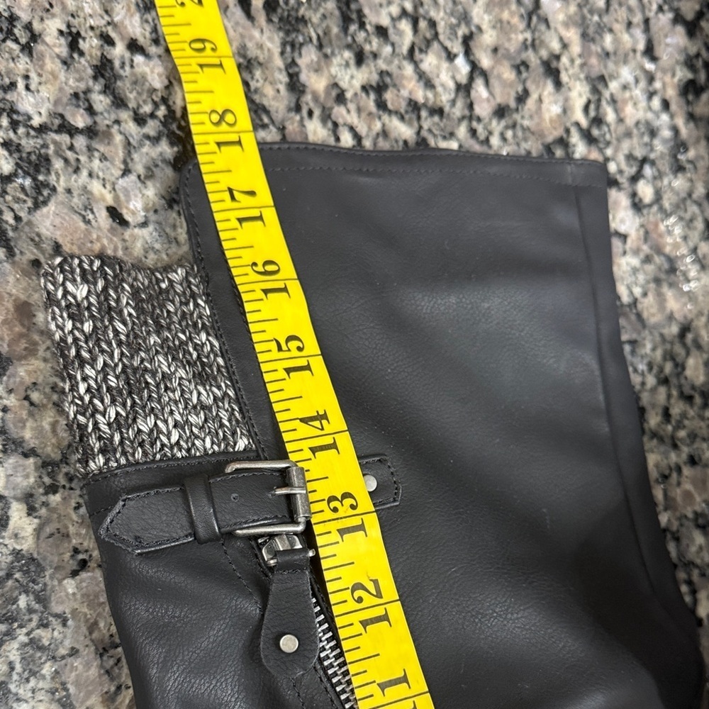 XOXO Black Textured sweater riding Boots NWOT 9.5 - Picture 12 of 12
